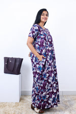 Regular Fit Cotton Printed Pleated Nighties