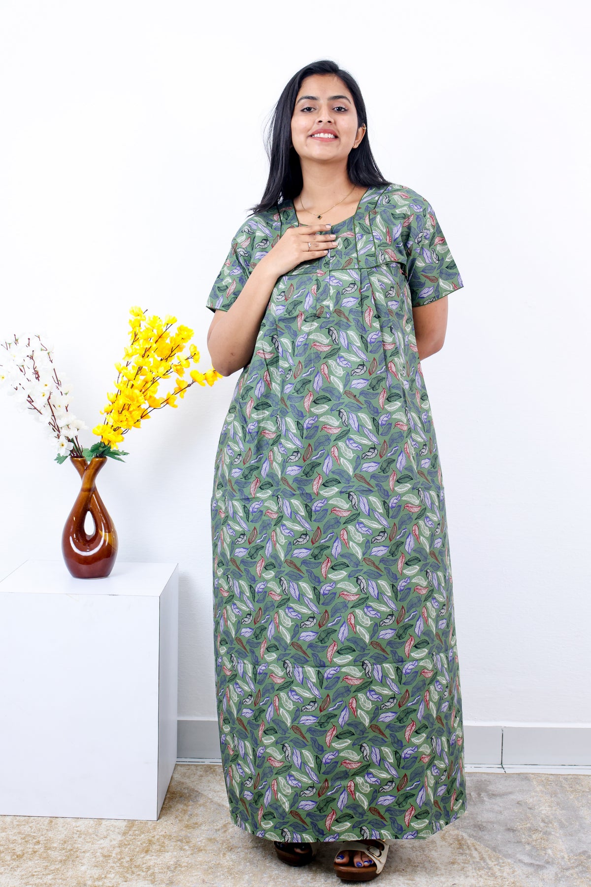 New Regular Fit Cotton Printed Nighties