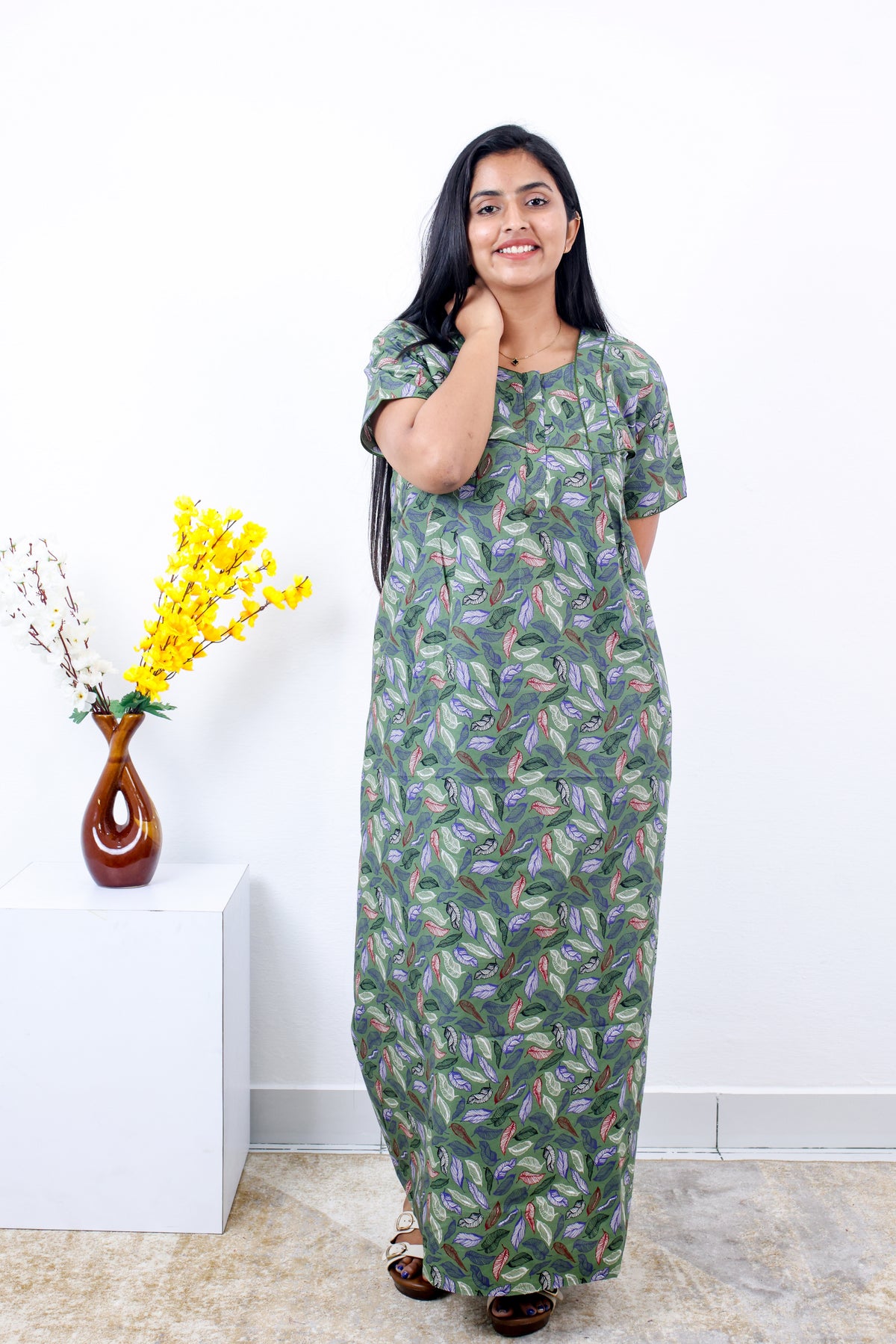 New Regular Fit Cotton Printed Nighties