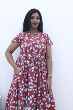 Imported Rayon Gathering Frock Model Night Gown's | Front Adjustable Gathering Style Rope Rope | Front Closed Button | Double Layer Sleeve | Trending Collection's for Stylish Women's (IRF)