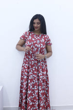 Imported Rayon Gathering Frock Model Night Gown's | Front Adjustable Gathering Style Rope Rope | Front Closed Button | Double Layer Sleeve | Trending Collection's for Stylish Women's (IRF)
