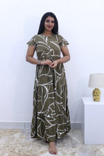 Imported Rayon Gathering Frock Model Night Gown's | Front Adjustable Gathering Style Rope Rope | Front Closed Button | Double Layer Sleeve | Trending Collection's for Stylish Women's (IRF)