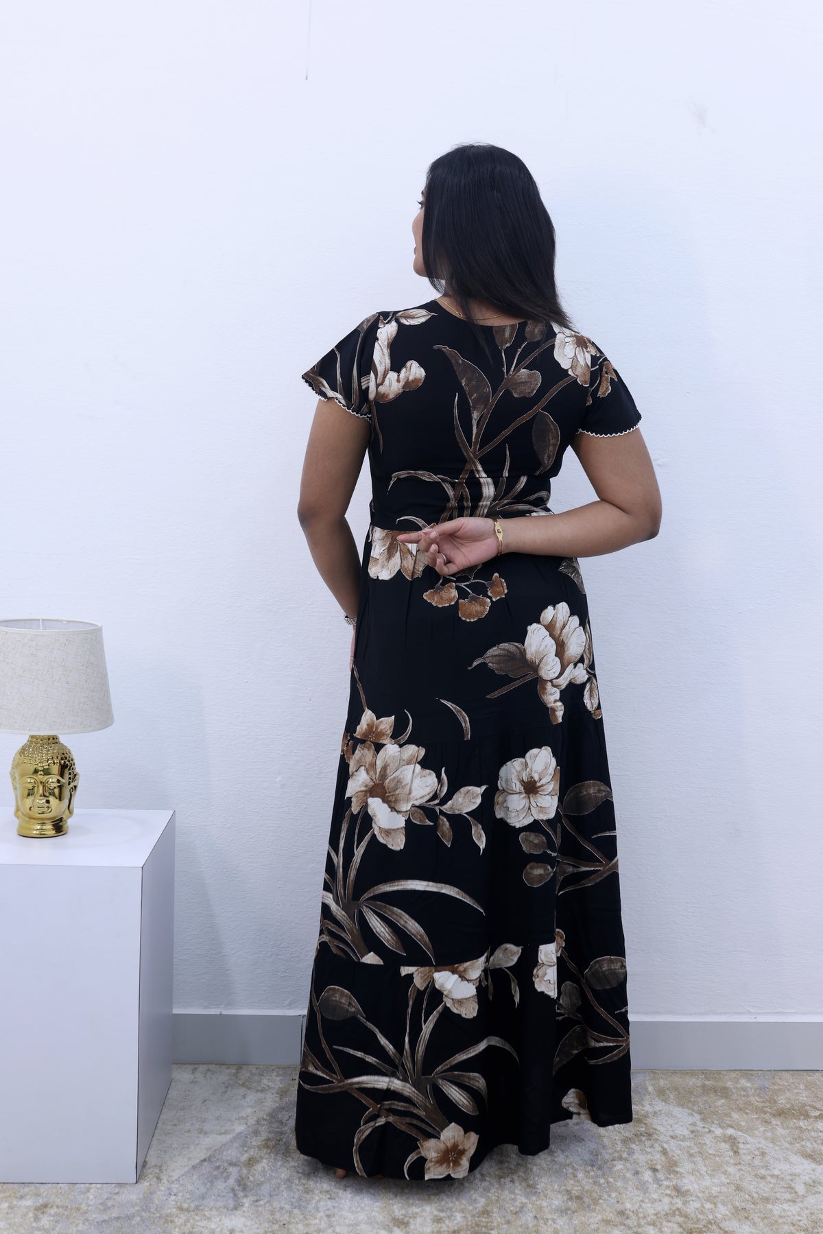 Imported Rayon Gathering Frock Model Night Gown's | Front Adjustable Gathering Style Rope Rope | Front Closed Button | Double Layer Sleeve | Trending Collection's for Stylish Women's (IRF)