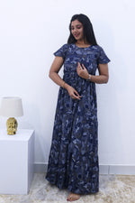 Imported Rayon Gathering Frock Model Night Gown's | Front Adjustable Gathering Style Rope Rope | Front Closed Button | Double Layer Sleeve | Trending Collection's for Stylish Women's (IRF)