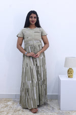 Imported Rayon Gathering Frock Model Night Gown's | Front Adjustable Gathering Style Rope Rope | Front Closed Button | Double Layer Sleeve | Trending Collection's for Stylish Women's (IRF)