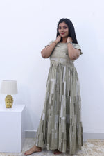 Imported Rayon Gathering Frock Model Night Gown's | Front Adjustable Gathering Style Rope Rope | Front Closed Button | Double Layer Sleeve | Trending Collection's for Stylish Women's (IRF)