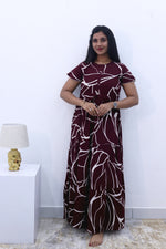 Imported Rayon Gathering Frock Model Night Gown's | Front Adjustable Gathering Style Rope Rope | Front Closed Button | Double Layer Sleeve | Trending Collection's for Stylish Women's (IRF)