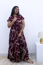 Imported Rayon Gathering Frock Model Night Gown's | Front Adjustable Gathering Style Rope Rope | Front Closed Button | Double Layer Sleeve | Trending Collection's for Stylish Women's (IRF)