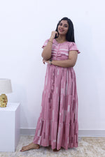 Imported Rayon Gathering Frock Model Night Gown's | Front Adjustable Gathering Style Rope Rope | Front Closed Button | Double Layer Sleeve | Trending Collection's for Stylish Women's (IRF)