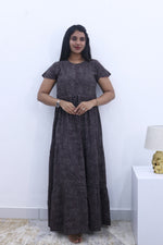 Imported Rayon Gathering Frock Model Night Gown's | Front Adjustable Gathering Style Rope Rope | Front Closed Button | Double Layer Sleeve | Trending Collection's for Stylish Women's (IRF)