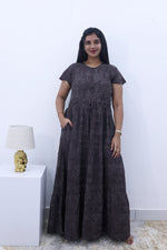 Imported Rayon Gathering Frock Model Night Gown's | Front Adjustable Gathering Style Rope Rope | Front Closed Button | Double Layer Sleeve | Trending Collection's for Stylish Women's (IRF)