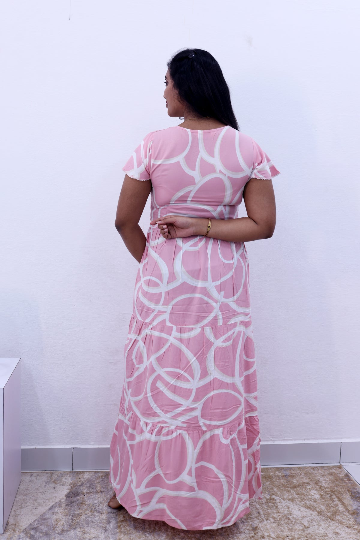 Imported Rayon Gathering Frock Model Night Gown's | Front Adjustable Gathering Style Rope Rope | Front Closed Button | Double Layer Sleeve | Trending Collection's for Stylish Women's (IRF)
