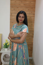 Imported Rayon Gathering Frock Model Night Gown's | Front Adjustable Gathering Style Rope Rope | Front Closed Button | Double Layer Sleeve | Trending Collection's for Stylish Women's (IRF)