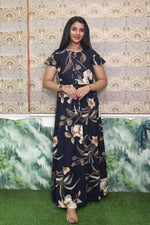 Imported Rayon Gathering Frock Model Night Gown's | Front Adjustable Gathering Style Rope Rope | Front Closed Button | Double Layer Sleeve | Trending Collection's for Stylish Women's (IRF)