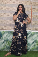 Imported Rayon Gathering Frock Model Night Gown's | Front Adjustable Gathering Style Rope Rope | Front Closed Button | Double Layer Sleeve | Trending Collection's for Stylish Women's (IRF)