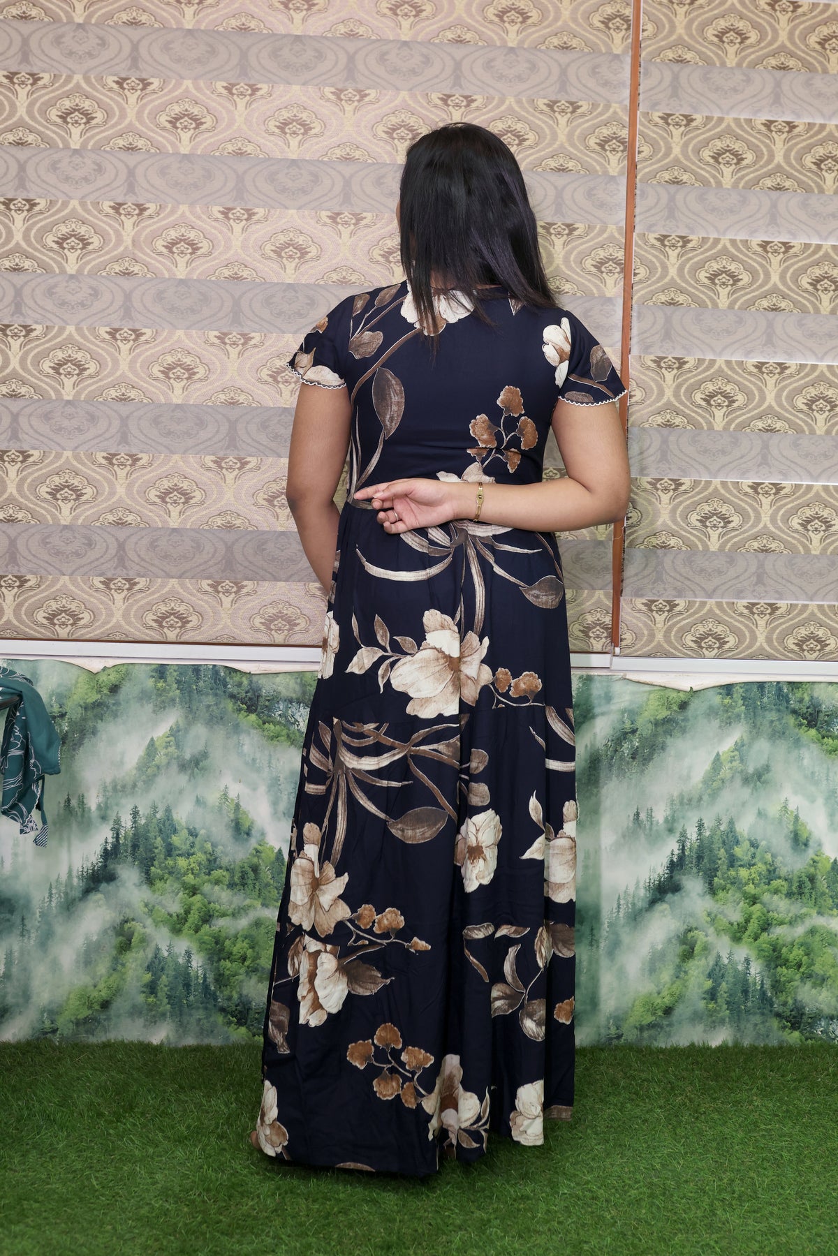 Imported Rayon Gathering Frock Model Night Gown's | Front Adjustable Gathering Style Rope Rope | Front Closed Button | Double Layer Sleeve | Trending Collection's for Stylish Women's (IRF)