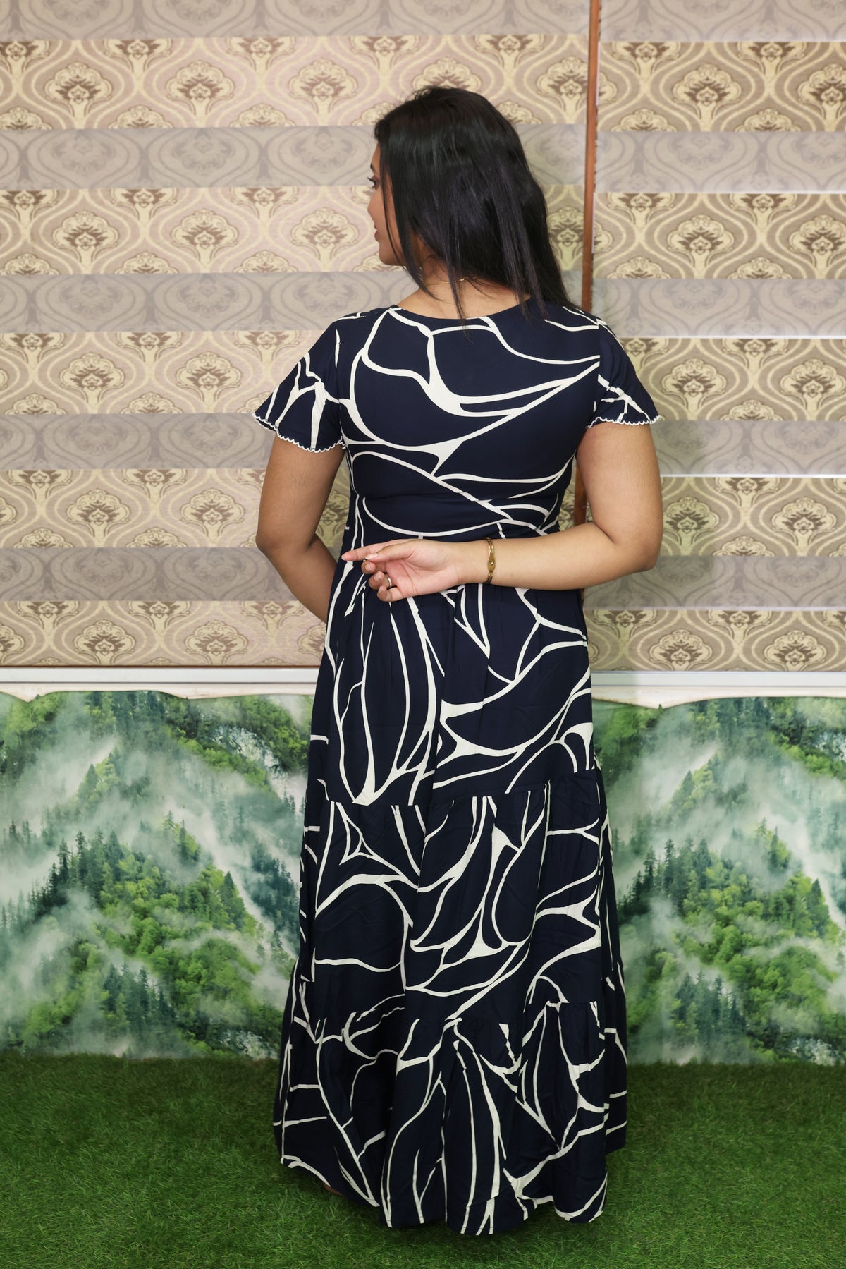 Imported Rayon Gathering Frock Model Night Gown's | Front Adjustable Gathering Style Rope Rope | Front Closed Button | Double Layer Sleeve | Trending Collection's for Stylish Women's (IRF)