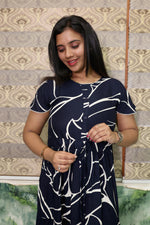 Imported Rayon Gathering Frock Model Night Gown's | Front Adjustable Gathering Style Rope Rope | Front Closed Button | Double Layer Sleeve | Trending Collection's for Stylish Women's (IRF)
