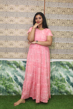 Imported Rayon Gathering Frock Model Night Gown's | Front Adjustable Gathering Style Rope Rope | Front Closed Button | Double Layer Sleeve | Trending Collection's for Stylish Women's (IRF)