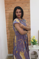Imported Rayon Gathering Frock Model Night Gown's | Front Adjustable Gathering Style Rope Rope | Front Closed Button | Double Layer Sleeve | Trending Collection's for Stylish Women's (IRF)