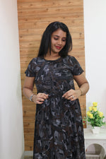 Imported Rayon Gathering Frock Model Night Gown's | Front Adjustable Gathering Style Rope Rope | Front Closed Button | Double Layer Sleeve | Trending Collection's for Stylish Women's (IRF)