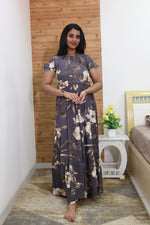 Imported Rayon Gathering Frock Model Night Gown's | Front Adjustable Gathering Style Rope Rope | Front Closed Button | Double Layer Sleeve | Trending Collection's for Stylish Women's (IRF)