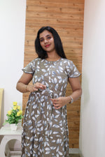 Imported Rayon Gathering Frock Model Night Gown's | Front Adjustable Gathering Style Rope Rope | Front Closed Button | Double Layer Sleeve | Trending Collection's for Stylish Women's (IRF)
