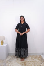 Mangai 3 Layer Frock Model Nighties Soft and Smooth Premium Quality Rayon Material , Fancy Frilled Sleeve, Side Pocket , Back tie Rope , Stylish Collection's for Trendy Women's (MRK)