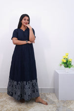 Mangai 3 Layer Frock Model Nighties Soft and Smooth Premium Quality Rayon Material , Fancy Frilled Sleeve, Side Pocket , Back tie Rope , Stylish Collection's for Trendy Women's (MRK)