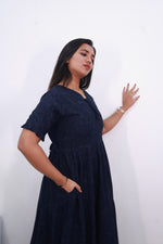 Mangai 3 Layer Frock Model Nighties Soft and Smooth Premium Quality Rayon Material , Fancy Frilled Sleeve, Side Pocket , Back tie Rope , Stylish Collection's for Trendy Women's (MRK)