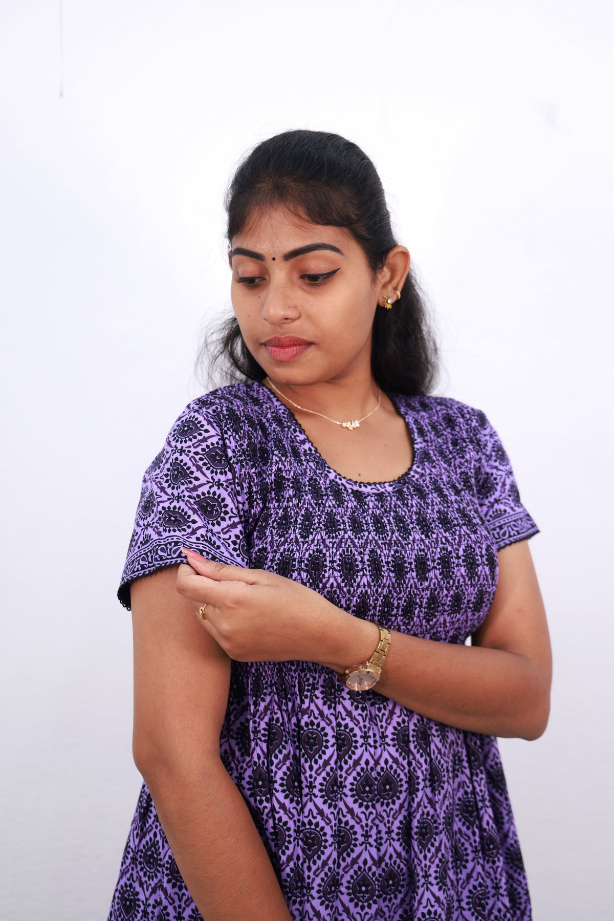 Soft Cotton Stretchable Smocking Nighties for New Arrivals | Daily Comforts & Light Weighted Elastic Nighties| Smocking Nightgown for Trendy Women's (SCT)