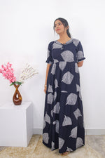 Mangai 3 Layer Frock Model Nighties Soft and Smooth Premium Quality Rayon Material , Fancy Frilled Sleeve, Side Pocket , Back tie Rope , Stylish Collection's for Trendy Women's (MRK)