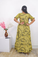 Mangai 3 Layer Frock Model Nighties Soft and Smooth Premium Quality Rayon Material , Fancy Frilled Sleeve, Side Pocket , Back tie Rope , Stylish Collection's for Trendy Women's (MRK)