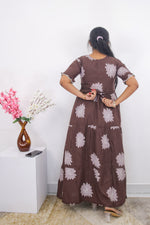 Mangai 3 Layer Frock Model Nighties Soft and Smooth Premium Quality Rayon Material , Fancy Frilled Sleeve, Side Pocket , Back tie Rope , Stylish Collection's for Trendy Women's (MRK)