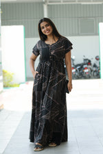 Stylish Arrivals Rayon Gathering Frock Model Night Gown's | Front Adjustable Gathering Style Rope | Double Layer Sleeve | Trending Collection's for Stylish Women's (FKG)