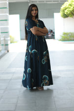 Stylish Arrivals Rayon Gathering Frock Model Night Gown's | Front Adjustable Gathering Style Rope | Puff Sleeve | Trending Collection's for Stylish Women's (FKG)