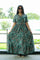 Large / Sage Green Floral Maxi Frock