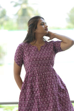 New Katha Printed Stylish Feeding Maxi with Soft Cotton Fabric, V-Cut Neck & Back Tie-Up Rope MAXI Feeding Frock (KFM)
