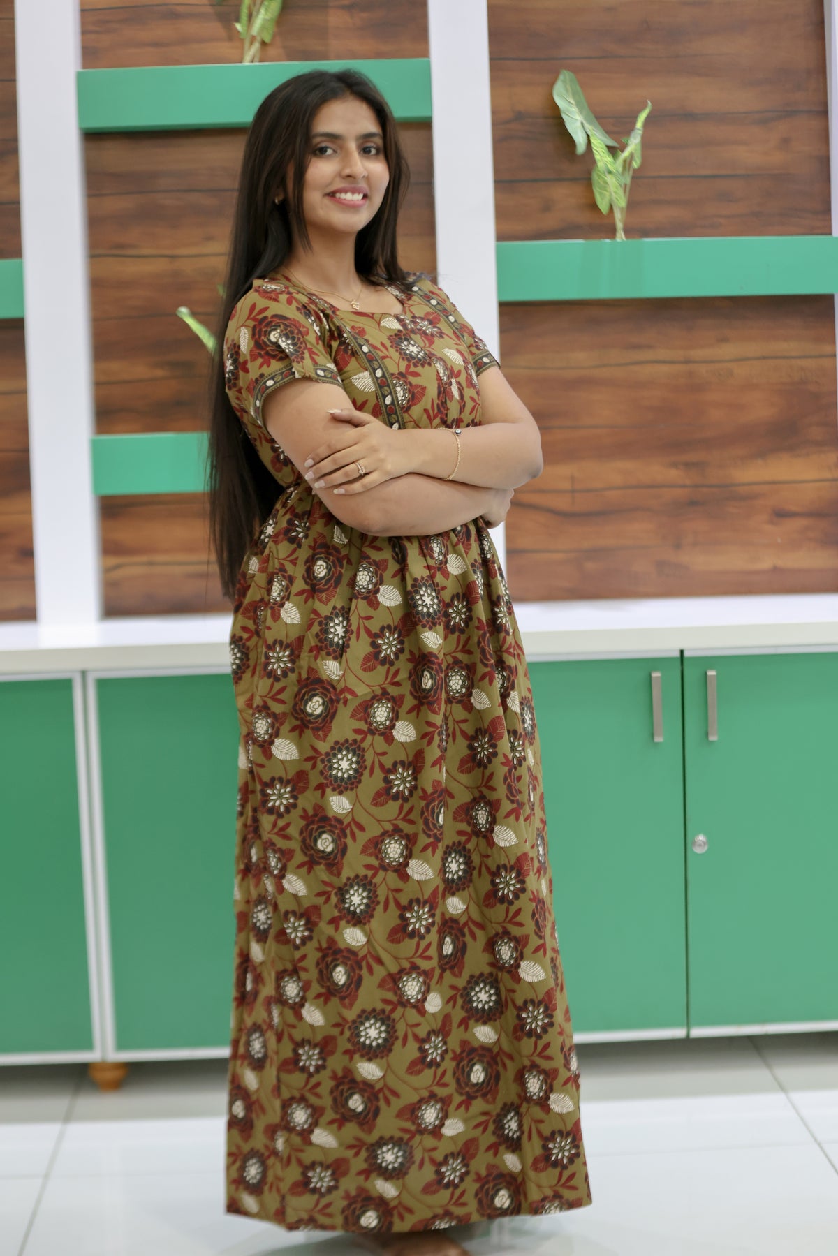 Cotton FROCK Model Casual Wear Nighties | Stylish Pleated Frock Style | Multipurpose Nighties | Pregnancy Wear | Pleated Model | Stylish Nighties for Stylish Women (PWC)