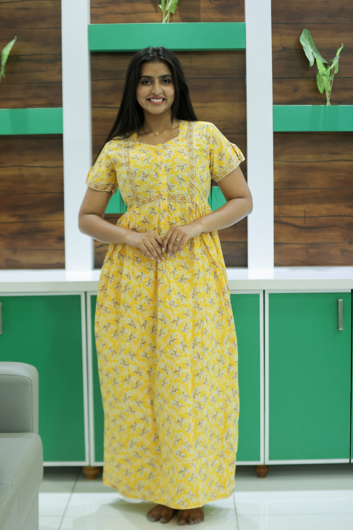 Cotton FROCK Model Casual Wear Nighties | Stylish Pleated Frock Style | Multipurpose Nighties | Pregnancy Wear | Pleated Model | Stylish Nighties for Stylish Women (PWC)