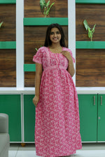 Cotton FROCK Model Casual Wear Nighties | Stylish Pleated Frock Style | Multipurpose Nighties | Pregnancy Wear | Pleated Model | Stylish Nighties for Stylish Women (PWC)