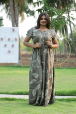 Stylish Arrivals Rayon Gathering Frock Model Night Gown's | Front Adjustable Gathering Style Rope | Double Layer Sleeve | Trending Collection's for Stylish Women's (FKG)