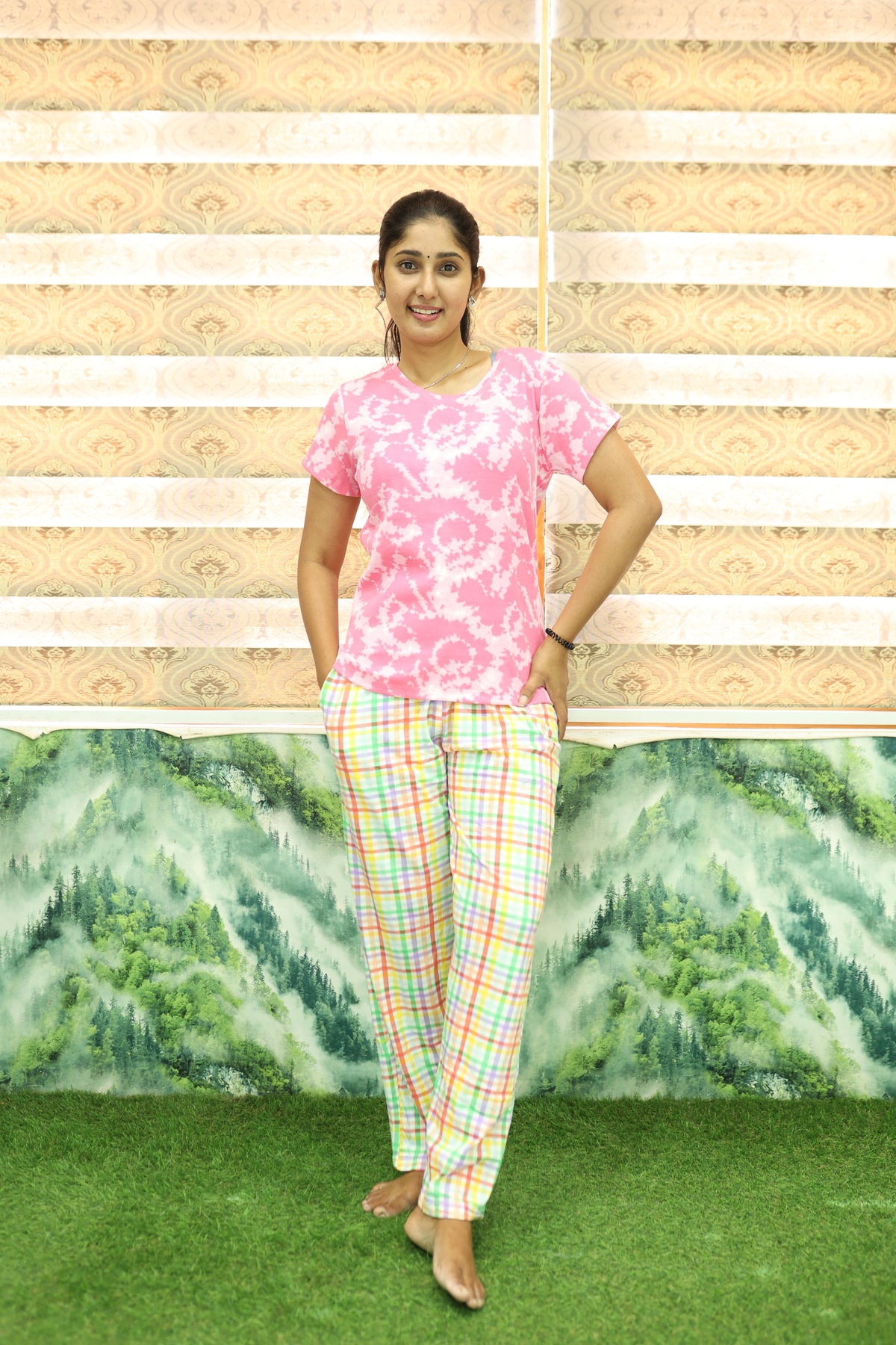 Mangai New Premium Cotton Knitted Pyjama Set Night Suits | Summer Special Arrivals Top & Bottom Set | Soft & Smooth Nightwear a Trendy Women's (PYJAMA SET)