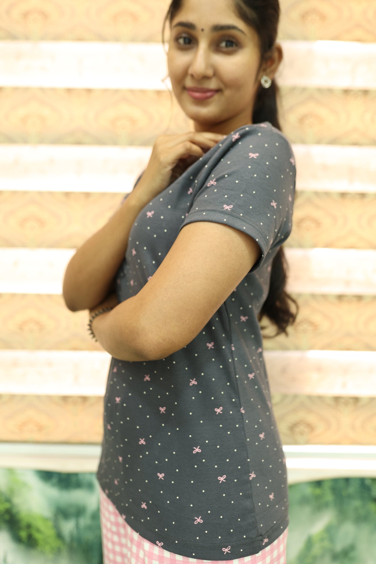 Mangai New Premium Cotton Knitted Pyjama Set Night Suits | Summer Special Arrivals Top & Bottom Set | Soft & Smooth Nightwear a Trendy Women's (PYJAMA SET)