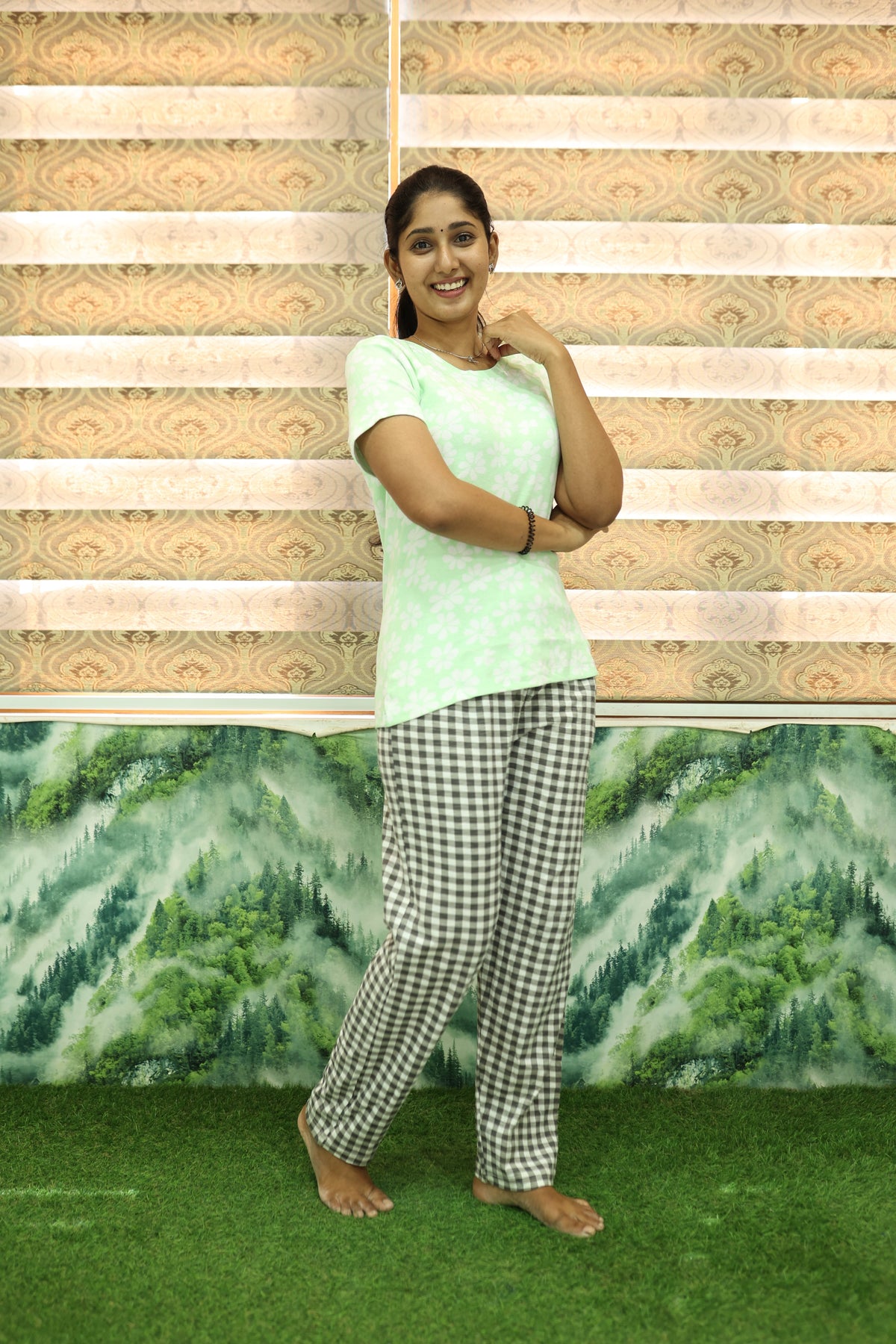 Mangai New Premium Cotton Knitted Pyjama Set Night Suits | Summer Special Arrivals Top & Bottom Set | Soft & Smooth Nightwear a Trendy Women's (PYJAMA SET)