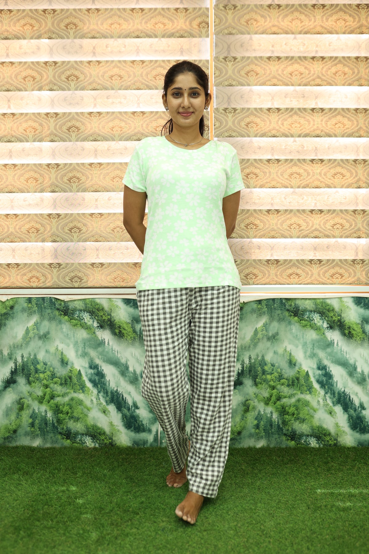 Mangai New Premium Cotton Knitted Pyjama Set Night Suits | Summer Special Arrivals Top & Bottom Set | Soft & Smooth Nightwear a Trendy Women's (PYJAMA SET)