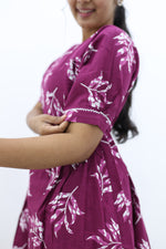 New Mangai Cotton Feeding MAXI Soft & Smooth Cotton | Invisible Vertical Feeding Zipper | Side Pockets | Back Adjustable Tie Rope |Casual & Maternity Wear (JFM)