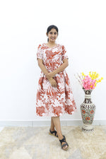 New Mangai Cotton Feeding MAXI Soft & Smooth Cotton | Invisible Vertical Feeding Zipper | Side Pockets | Back Adjustable Tie Rope |Casual & Maternity Wear (JFM)