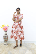 New Mangai Cotton Feeding MAXI Soft & Smooth Cotton | Invisible Vertical Feeding Zipper | Side Pockets | Back Adjustable Tie Rope |Casual & Maternity Wear (JFM)