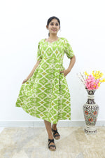 New Mangai Cotton Feeding MAXI Soft & Smooth Cotton | Invisible Vertical Feeding Zipper | Side Pockets | Back Adjustable Tie Rope |Casual & Maternity Wear (JFM)